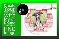Bright Circle Design for Sublimation , Cute Dog Product Image 1