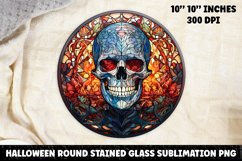 Halloween Stained Glass Sublimation PNG | Skull | Ghost Product Image 1