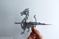 3D dragon Paper Cut Template, svg ornament Product Image 2