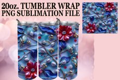 Shimmering Blossom 20oz Tumbler Wrap - Summer Style Product Image 1