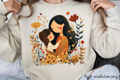 Mothers Day Folk Art Sublimation PNG Product Image 1