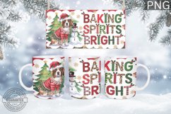 Baking Spirits Mug Wrap Design-Christmas Dog Sublimation Product Image 1