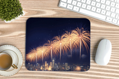 Happy New Year PNG Mouse Pad,Festive New Year's Eve 2026 PNG Product Image 1