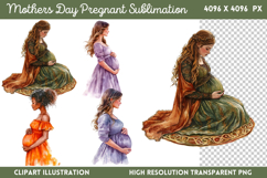 Mothers Day Pregnant Sublimation PNG Product Image 1