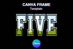 FIVE Canva Frame Number Varsity Family Sport Shirt Design Product Image 1