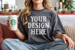 Pepper Christmas Comfort Colors 1717 T-shirt Mockup Product Image 1
