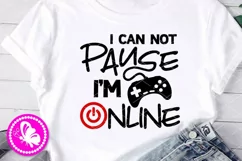 I can not pause i'm online svg Gamer png Playstation Xbox Product Image 2