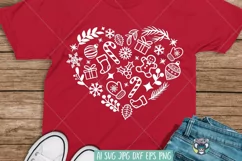 Christmas svg, Christmas Heart svg, Svg files for cricut Product Image 1