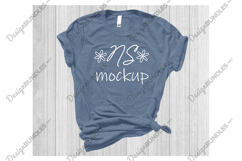 Bella Canvas 3001 Tshirt Mock-up HEATHER SLATE Product Image 1
