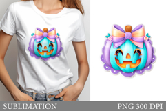 Pumpkin Sublimation. Halloween Pumpkin T-Shirt Design Product Image 1