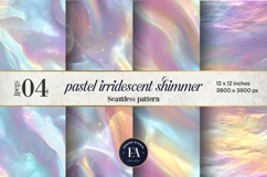 Holographic Pastel Digital Paper, Iridescent Texture Product Image 1