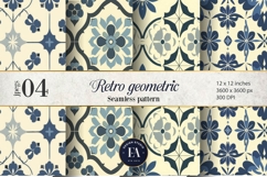 Retro Geometric Pattern | Vintage Geometric Texture Product Image 1