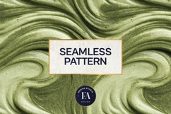 Matcha Latte Swirl Pattern, Creamy Matcha Abstract Paper Product Image 3