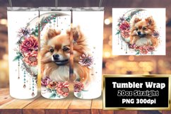 Whimsical Wag: Watercolor Tumbler Design 20oz Product Image 1