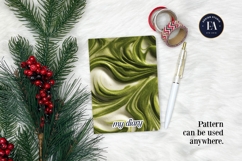 Matcha Latte Swirl Pattern, Creamy Matcha Abstract Paper Product Image 4