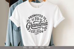 Promoted to Grandma - SVG Funny Design for T-Shirts and Gift Product Image 2