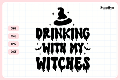 Spooky Bachelorette Party Saying SVG | Drinking My Witches Product Image 3