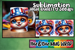 Enchanted days 11oz 15oz sublimation wrap, USA Animals Product Image 1