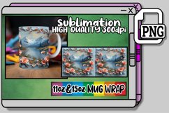 Meadow Haven: 3D Flower Pattern Mug Wrap Product Image 1