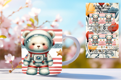 Artful 11oz Mug Wrap Png Artwork , Teddy Bear Product Image 1