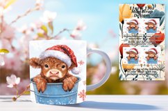 Elegant 11oz Mug Wrap Png Template , Christmas Product Image 1