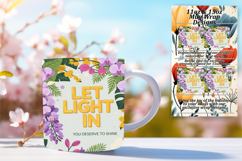 GRACEFUL 11oz PNG Mug Wrap Design , Flower Quote Product Image 1