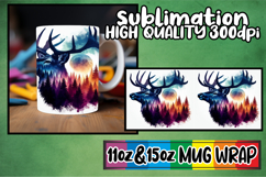 Captivating beauty 11oz 15oz mug wrap, Animals Art Product Image 1
