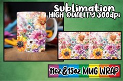Vibrant Spring Abstract Shapes Mug Wrap 11oz 15oz Sublimatio Product Image 1
