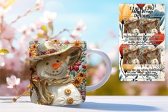 Festive Snowman Sublimation Mug Wrap 11oz/15oz Winter Product Image 1