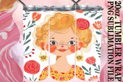 Stunning Woman Portrait Tumbler Wrap Sublimation 20oz Product Image 1