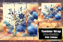 Sublimation-Ready 20oz Artwork , Watercolor Patter Product Image 1