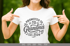 Promoted to Grandma - SVG Funny Design for T-Shirts and Gift Product Image 3