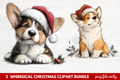 Whimsical Christmas Clipart | Cute Festive Holiday PNG Product Image 1
