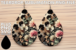 Cozy Teardrop Earrings GIFT PNG, Leopard Prints Product Image 1