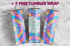 Today Ichoose Joy Tie Dye Bleach 20 oz tumbler sublimation Product Image 1