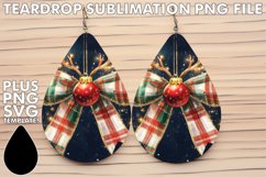Unique Teardrop EARRINGS Design, Christmas Bow Product Image 1