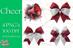 Cheerleader Clipart PNG with Glitter Pom and Color Splash Product Image 1