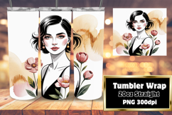 ELEGANT 20oz Tumbler Design for Any Occasion , Beauty Woman Product Image 1