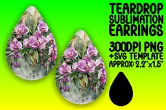 Floral Teardrop Earring Pattern - Colorful Design Product Image 1