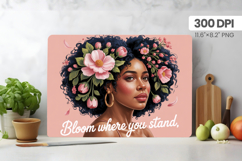 Afro Girl/Woman Melanin braided hair Cutting Board PNG Desig Product Image 1