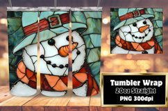 Holiday Snowman Tumbler Wrap 3D Pattern Product Image 1