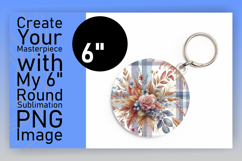 Charming Round Design for Sublimation , Autumn Flower Product Image 1