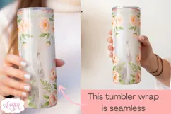Bride Tumbler Wrap sublimation PNG, Floral Wedding tumbler Product Image 3