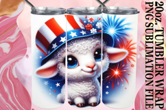 Vibrant Mornings 20oz tumbler wrap, USA Animals Product Image 1