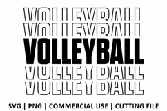 Volleyball SVG | Stacked SVG Product Image 2