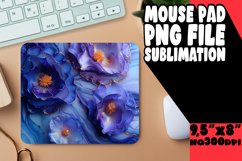 Sublimation Mouse Pad Marble Flower Design Product Image 1