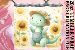 Joyful Nights 20oz tumbler wrap, Cute Dino Product Image 1