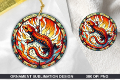 Cute Animals Round Stained Glass PNG Bundle, 30 Designs Product Image 7
