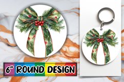 Watercolor Bow Art Design PNG for Round Sublimation Product Image 1