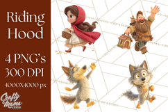 Crimson Cloak Fairy Tale Storybook PNG Clipart Product Image 1